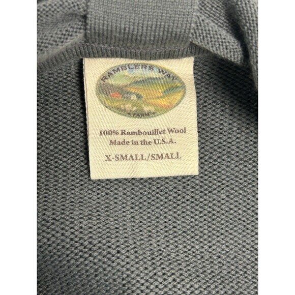 Ramblers Way Women’s Cardigan Sweater 100% Rambouillet Wool Grey XS/S - Picture 2 of 6
